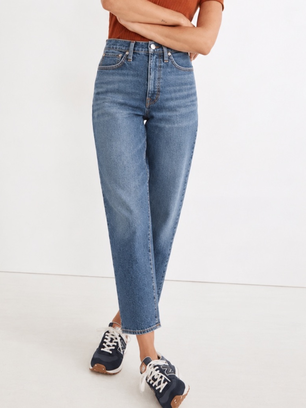 Madewell Balloon jeans 27T high rise tapered leg medium wash stretch denim
